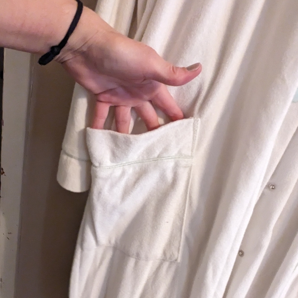 Ladies Terry Cloth Snap Up Robe - Picture 3 of 6